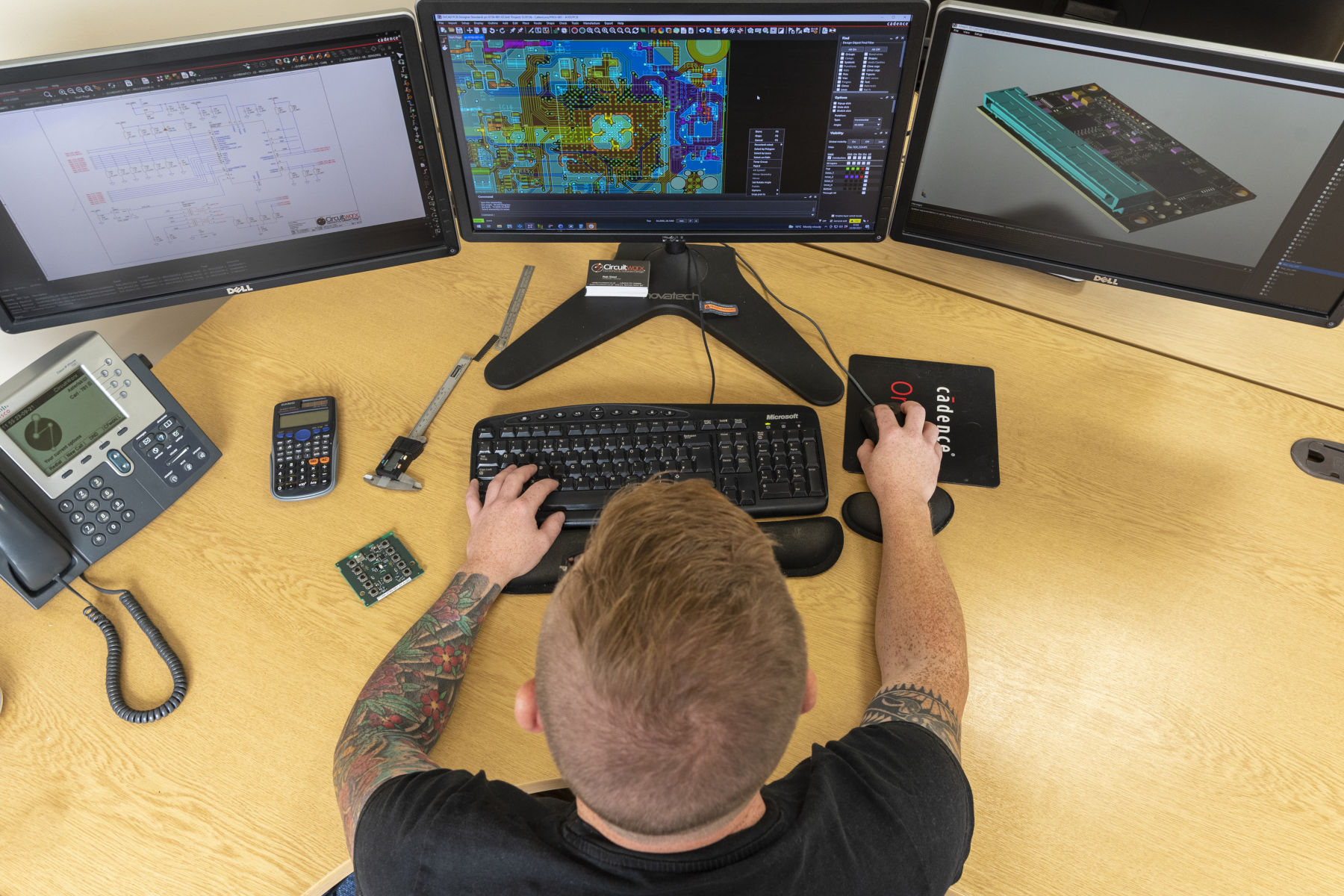 Electronic Hardware Engineer using CAD software for PCB layout design